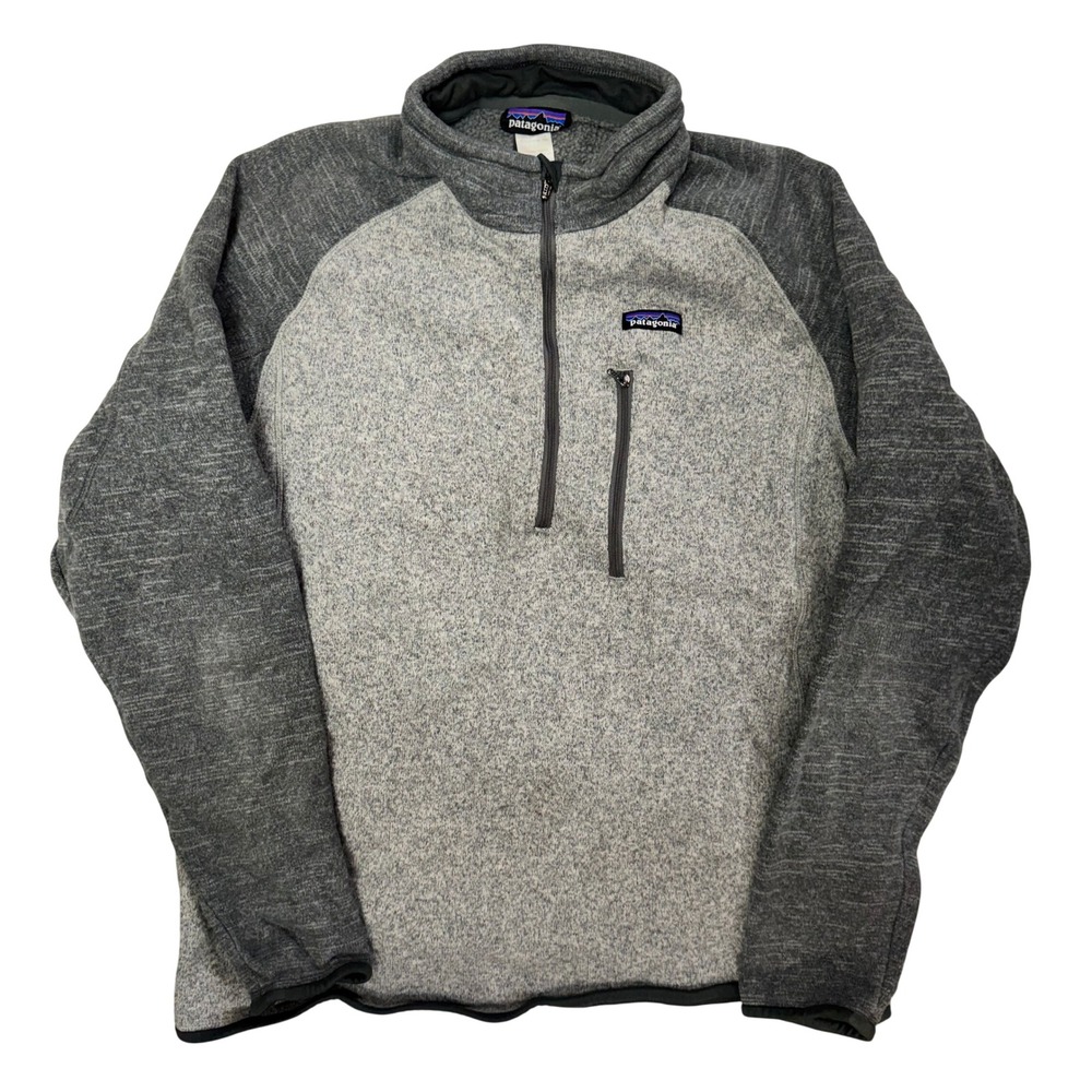 Patagonia Better Sweater 1/4 Zip Fleece Pullover Mens XL Grey Heather